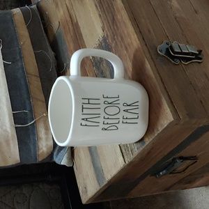 Rae Dunn FAITH BEFORE FEAR Mug